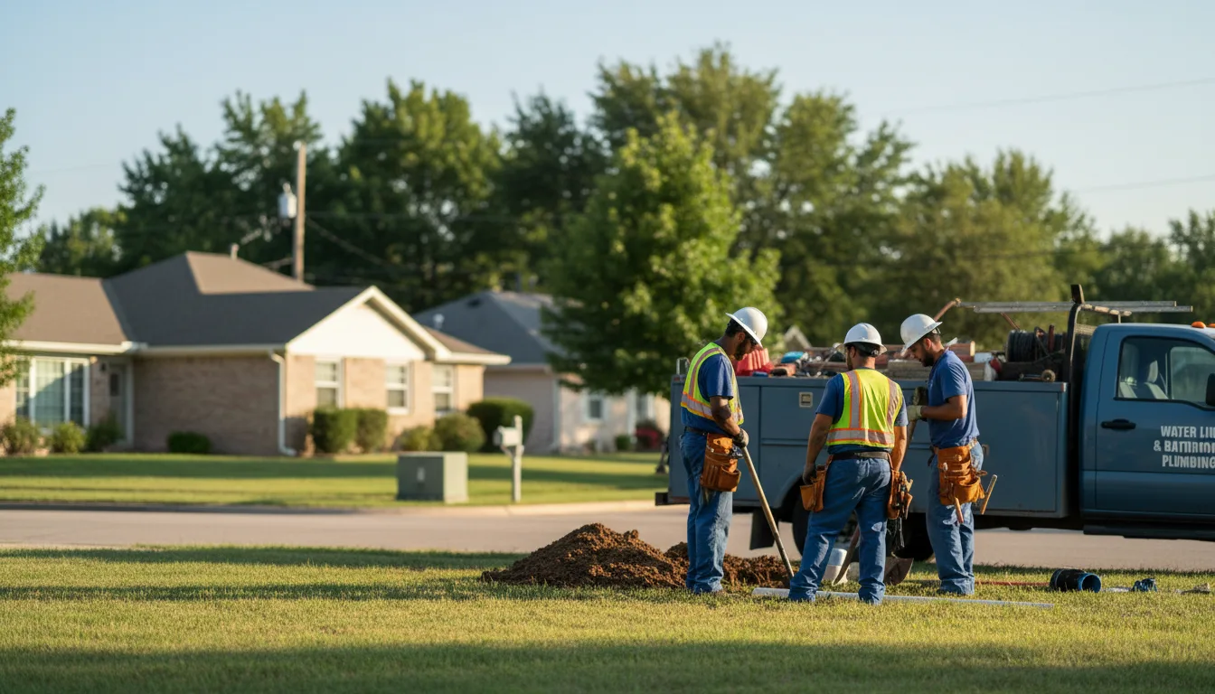 Residential water line and bathroom plumbing service in Mcpherson, KS